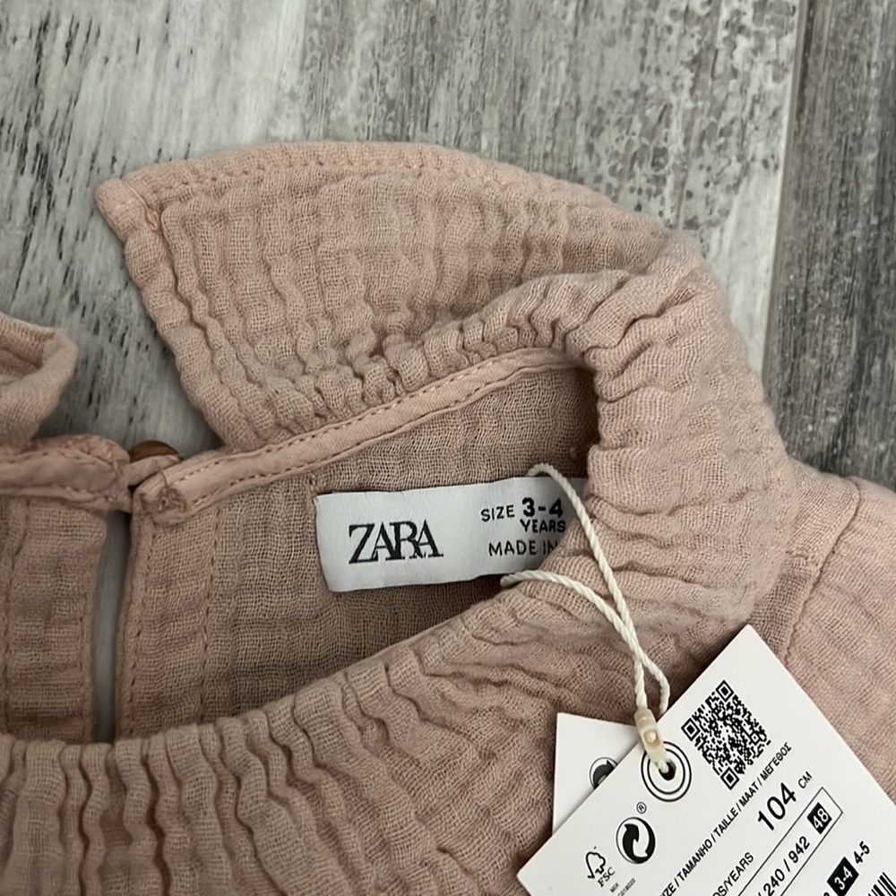Zara Textured Ruffle Shirt - Picture 5 of 8